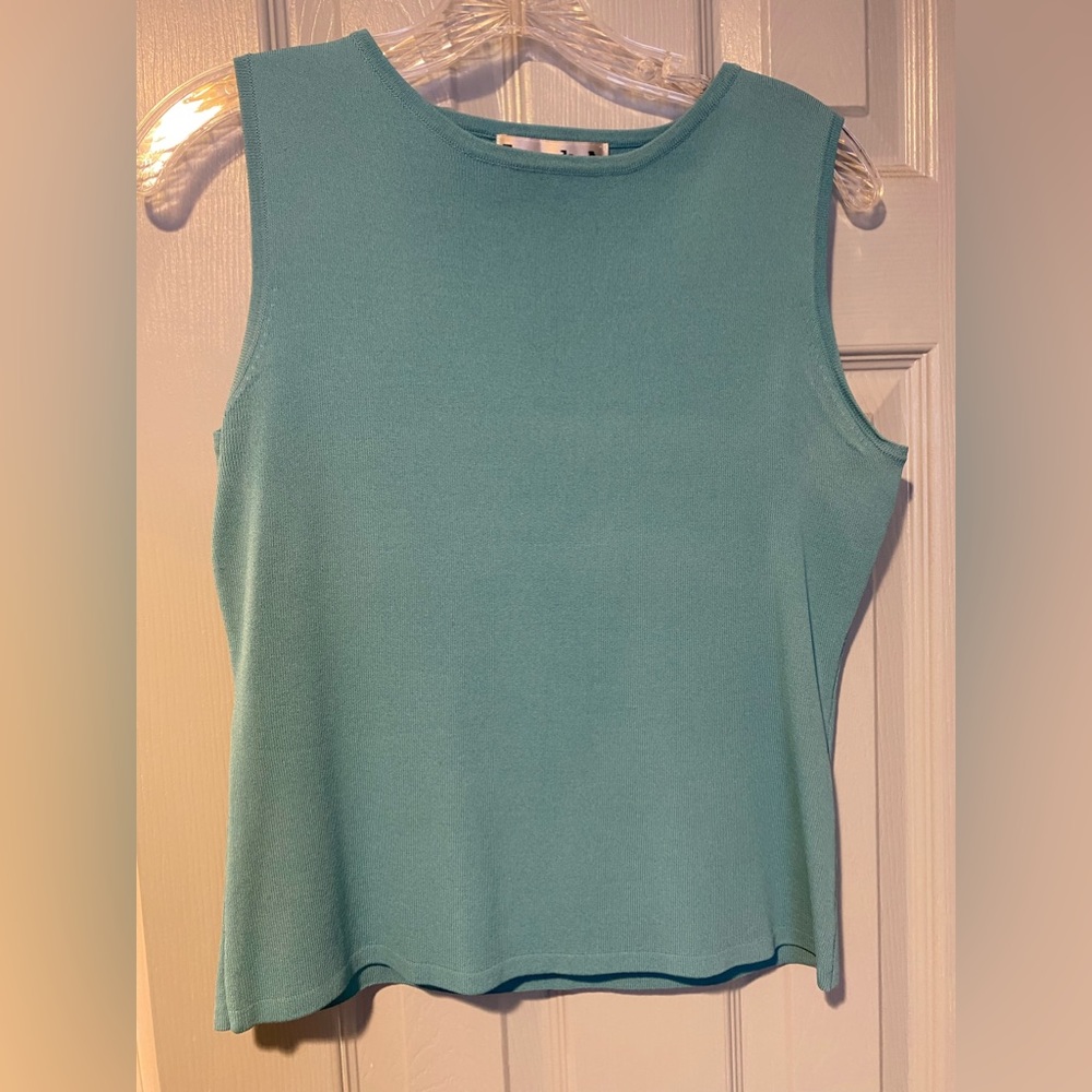 Teal sleeveless top